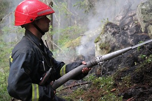 Добровольцы тушат пожары на островах Ладоги